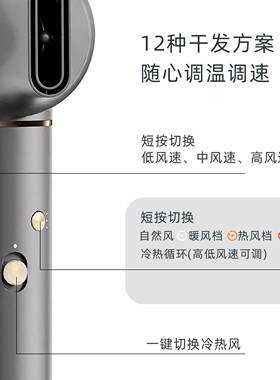 顶惠多功能6合1负离子高速电吹风机筒速干大功率卷发棒直发梳礼盒