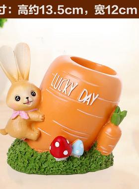 正品家居装饰品工艺品小摆件房学习办用品筒时尚书卡通公桌创意笔