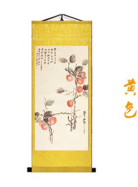 正品张大千一切顺》装饰画中国画挂《画客厅办公室利卷轴背景墙竖