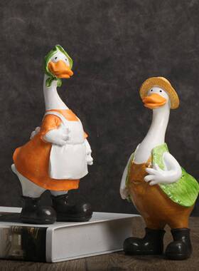 仿真意摆件假鸭树脂鸭创子件花园装子饰庭院造摆景装KKJ饰品家居
