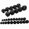 Fitness equipment hexagonal fixed dumbbell men's fitness home gym commercial rubberized dumbbell set