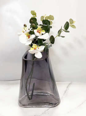 装饰品插花器简约玻璃房间软家居现代艺术烟灰玄关花瓶样板