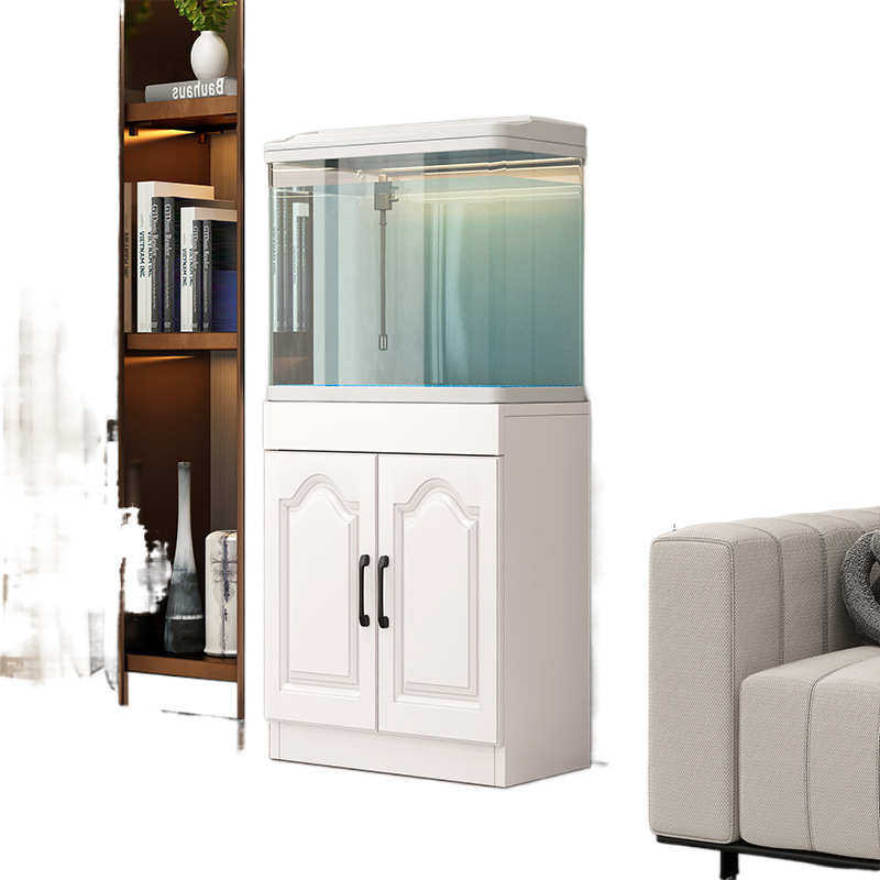 水族箱小型落地鱼缸客厅一体家用中型热弯免换水桌面玻璃带隔层,淘宝优惠券,粉丝福利购,淘宝优惠卷