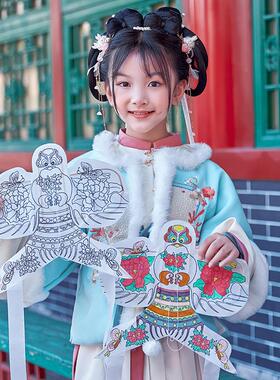 2025新儿童迷你手工竹签风筝diy自制材料填色绘画小风筝鱼竿手持
