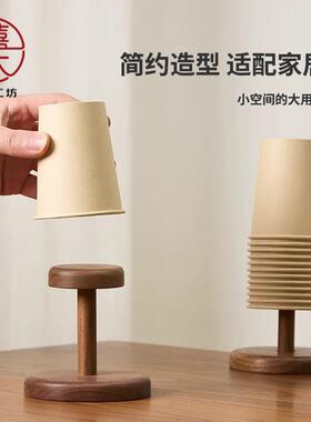杯架桌面收纳置物架一次性杯子取杯器咖啡茶杯水杯桌上商用纸杯架