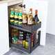 Seasoning basket kitchen cabinet drawer space aluminum seasoning basket built-in rack kitchen cabinet hardware tool rack storage