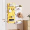 Hole board punch-free desktop storage rack wall creative hanging board entrance door storage wall metal display rack