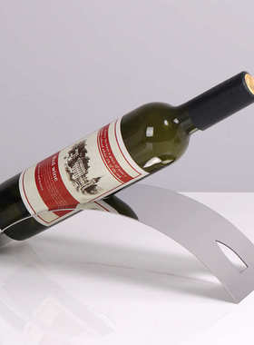 创意不锈钢一品红酒架葡萄酒架子洋酒架个性红酒托酒瓶架家居摆件