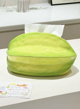 杨桃纸巾盒客厅可爱摆件家居装饰高级感卫生纸盒子桌面餐巾纸收纳