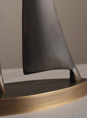 书架摆件高级感小众一帆风顺帆船轻奢高档酒柜电视柜装饰品办公室