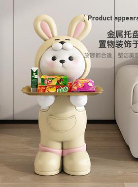 高档M网SA兔子客厅大K型落地摆件沙发旁边红家居装乔迁新饰居礼物