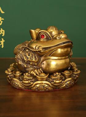铜八方纳金财蟾八方招蟾蜍12八方聚宝金八方聚蟾宝金蟾手财工