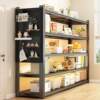 Xinjiang free shipping hole board shelf storage rack multi-layer floor-to-ceiling household balcony storage rack utility room commercial supermarket