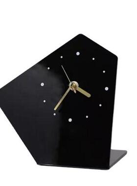 简约QRW现创意时钟台钟摆件亚克力材质样处板代房售楼书桌桌面饰