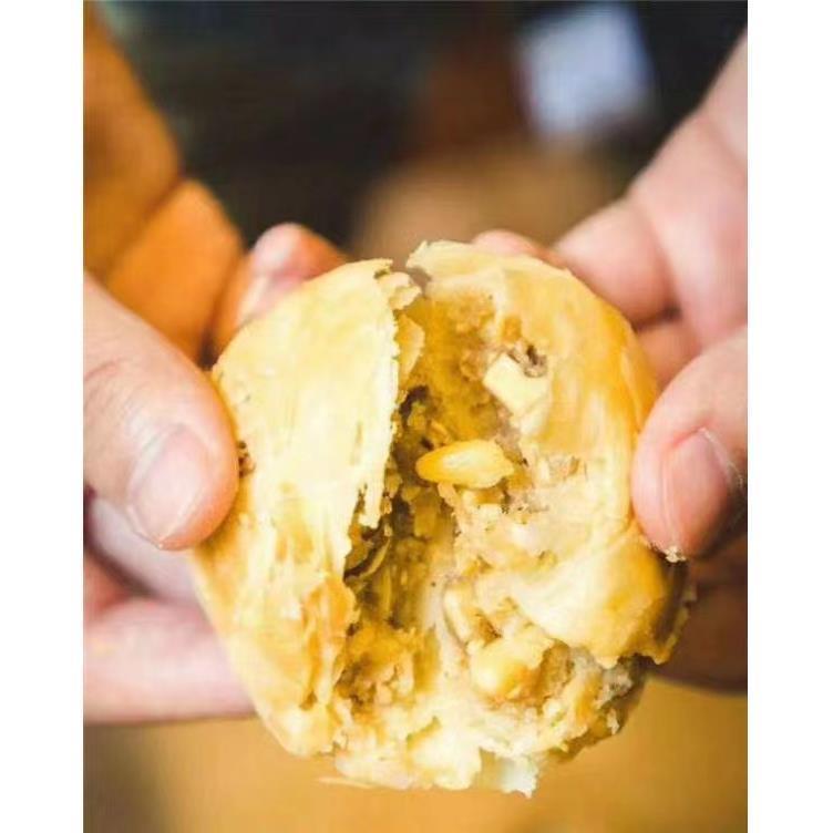 上海龙华寺净素月饼玫瑰豆沙果仁苔条果仁月饼椒盐苏式散装旗舰店 - 图1