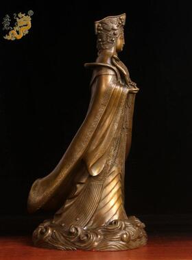真古铜母祖雕像摆件、铜盛开太后、海神母祖家拜工艺品