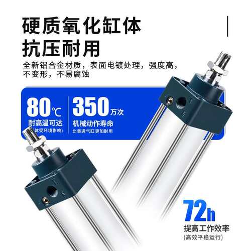 SC标小准气缸3带磁缩型气动2X40X50X63X80X100伸125大全1/LCQ50重 - 图0