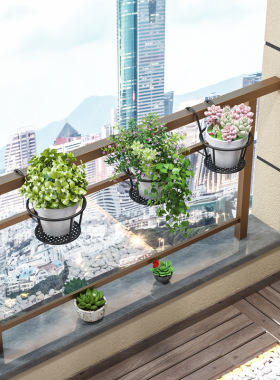 阳台花架花架铁艺悬挂花盆花瓶