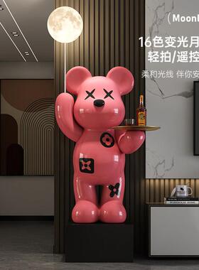 客厅网红饰力暴熊钱罐大号轻奢存高档M11217H电视柜旁边落地摆件