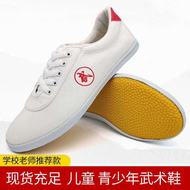 儿童武术太极鞋青少年学生帆布训练练功鞋软底牛筋底轻便太极拳鞋,淘宝优惠券,粉丝福利购,淘宝优惠卷