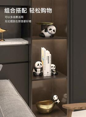 摆件家居创意熊家猫托盘入户收玄关钥匙摆纳件客00-73151厅居装饰