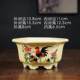 High-grade purple clay flowerpot ceramic large six-square hand-painted sticker painted landscape bonsai pot succulent orchid green plants Chinese style