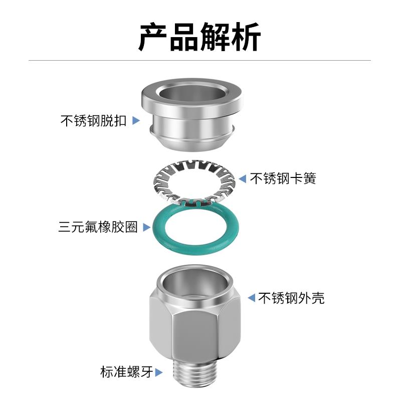 304不锈钢气管快速接头气动快插PG变径PU直通PV弯头PE三通PM隔板 - 图0