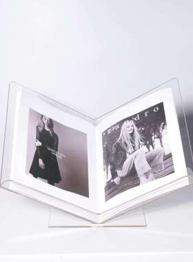 现代简约亚克力书家架样板间轻奢居茶几边B0645卧室角杂志架透明