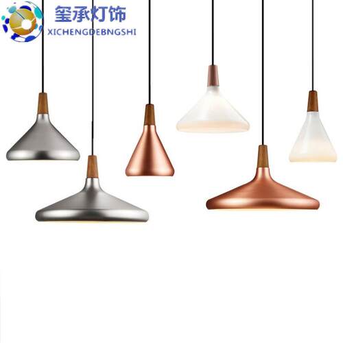 新款直销北欧单头吧台铝材吊灯现代简约创意个性客厅书房餐厅彩色 - 图3