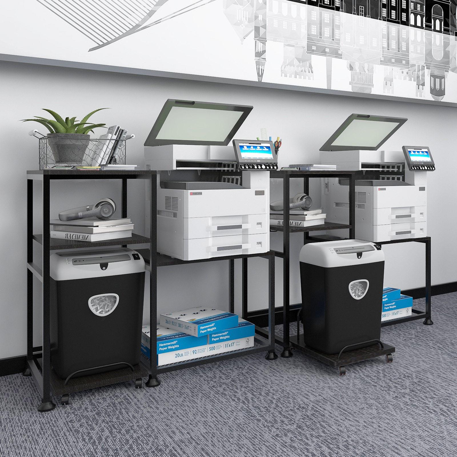 Multifunctional printer rack movable public rack copier shredder integrated floor stand