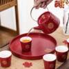 Wedding tea sets, household wedding cups, wedding teapots, newlyweds, newlyweds, wedding teacups, dowry gifts