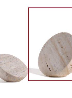 现代简约创意半圆大理石摆件样板房售楼处桌面软装饰品工艺品