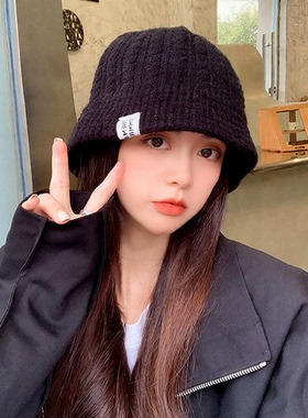 ins大头针帽子秋冬韩版百搭帽子