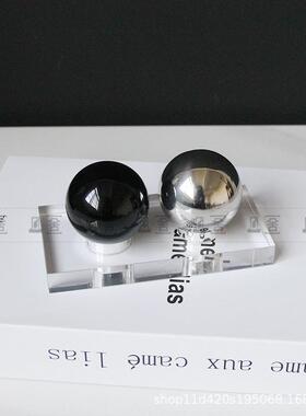 简约现代水晶亚克力滑轨小球桌面摆件样板间书房电视柜装饰工艺品