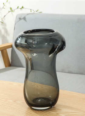 创意透明玻璃花瓶 家居样板房果盘工艺品现代简约客厅套装摆件