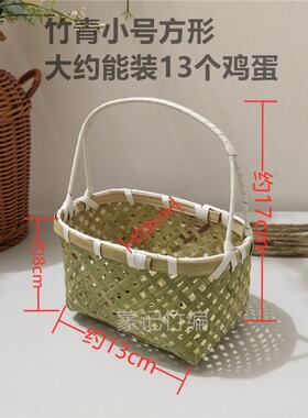 伴手礼竹编小手提篮鸡蛋篮子竹雕