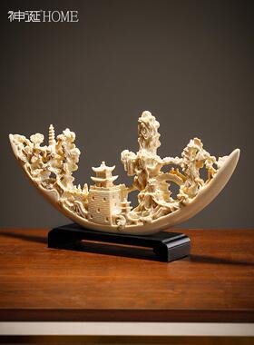 采购产品新中国风装饰，无障碍豪华，高端客厅，入口，酒柜装饰，