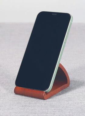 实木简约手机支架红木工艺品便携花梨黑檀木桌面摆件实用收纳配件