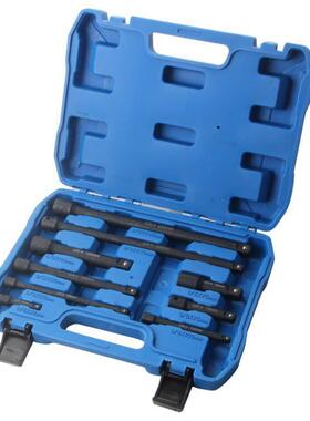 9件套加长杆套筒连接杆3/8大中小飞延长接杆1/2棘轮工具1/4短接杆