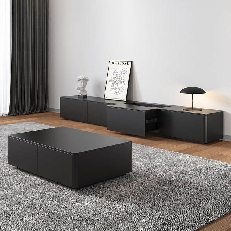 实木电视柜客厅2025新款客厅小户型家用落地黑色烤漆简约电视机柜,淘宝优惠券,粉丝福利购,淘宝优惠卷