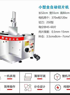 睿安机械鲜肉切片机多功能一体机商用小型切肉机创业新品切鲜肉