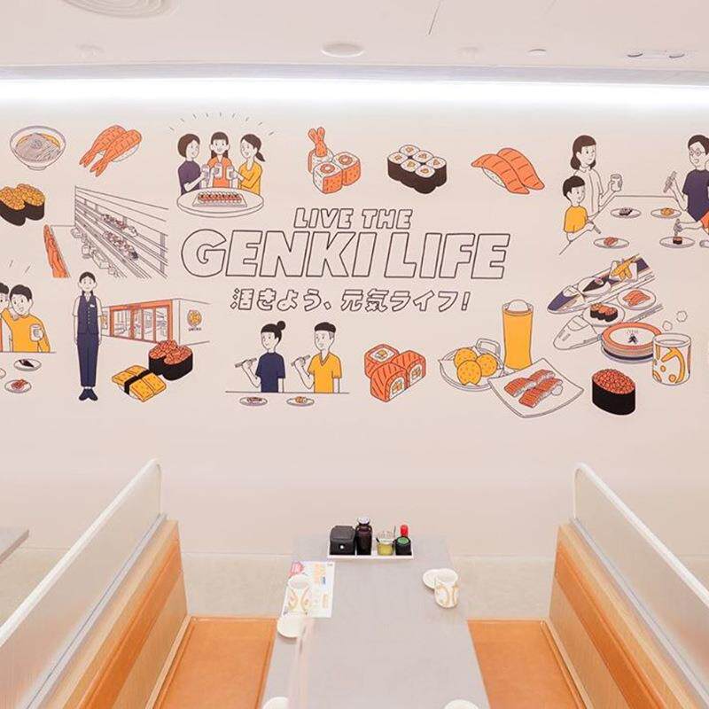 Liangen smart food delivery car Shinkansen track train equipment smart Shinkansen food delivery car revolving sushi table
