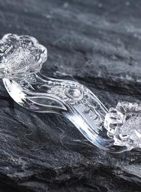 黄粉紫水晶如意琉璃摆件 招财开 业礼品吉祥如意家居客厅小摆件