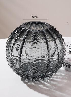 正品现代简约创意水仙人掌玻璃术花餐桌客厅艺装饰品培玫瑰百合插