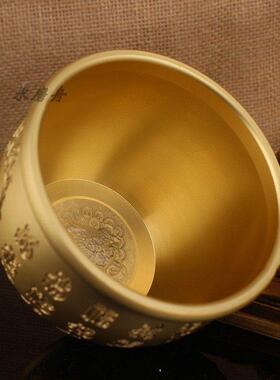 全黄铜百福貔貅米缸纯黄铜米缸招财百福缸聚财聚宝盆存钱罐烟灰缸