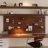 Pure solid wood mid-century style desk hole board custom-made storage rack desktop wall shape wall display shelf no punching