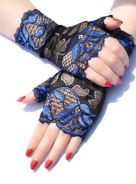 【活动专享】夏季防晒薄款手套女蕾丝半指手套跳舞手腕装饰水兵舞