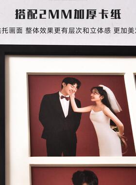 轻奢简约铝合金九宫格组合相框免费洗照片diy礼物宝宝婚纱照摆台