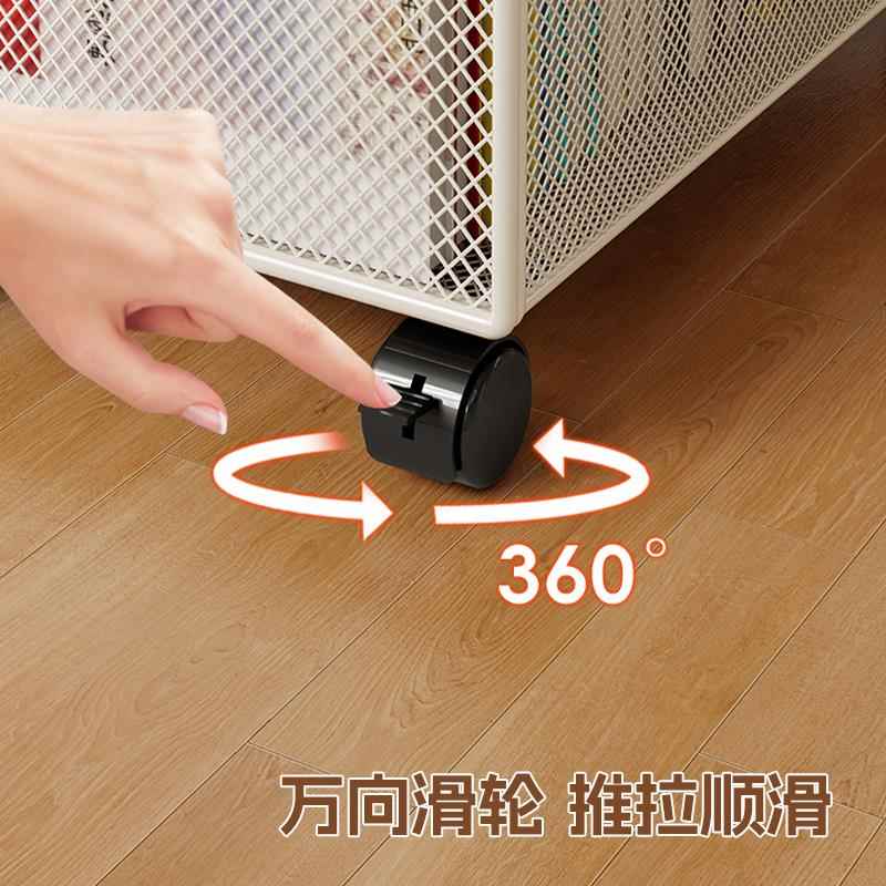 书包置物架装书小推车带轮放置神器可移动收纳筐桌下书本收纳架子 - 图2