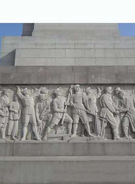 青石浮雕壁画抗战主题石雕文化墙主题文化壁画公园宣传画